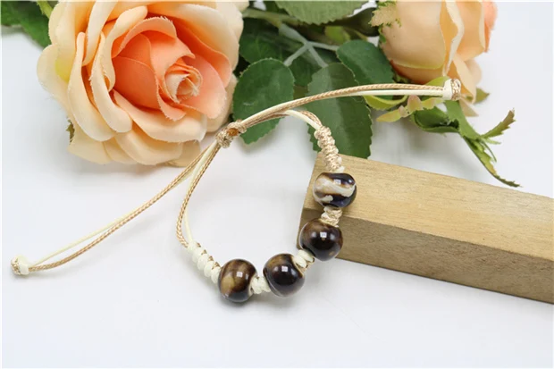 Fashion Ethnic Style High Quality Original Ceramic Beads Bracelet Adjustable Handmade Porcelain Beads Rope Dropshipping #1823