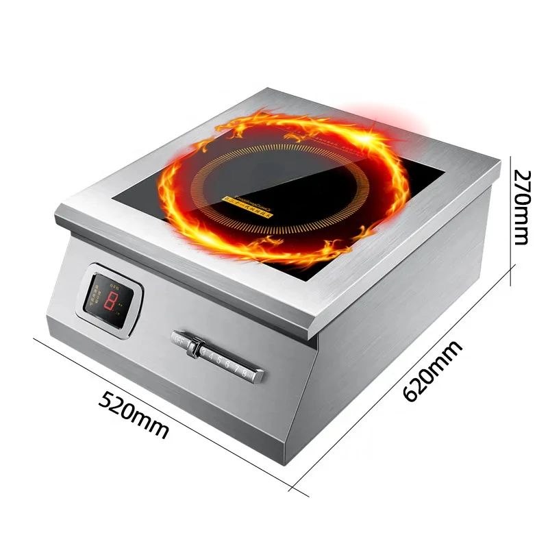 8000W Concave /Flat Surface Commercial Big Power Induction Cooker 8kw Cooking Soup Fry Machine For Restaurant Hotel