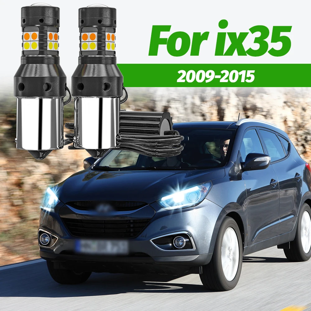 2 Stück Dual-Mode-Blinker + Tagfahrlicht-Zubehör LED DRL für Hyundai IX35 2009-2015 2010 2011 2012 2013 2014