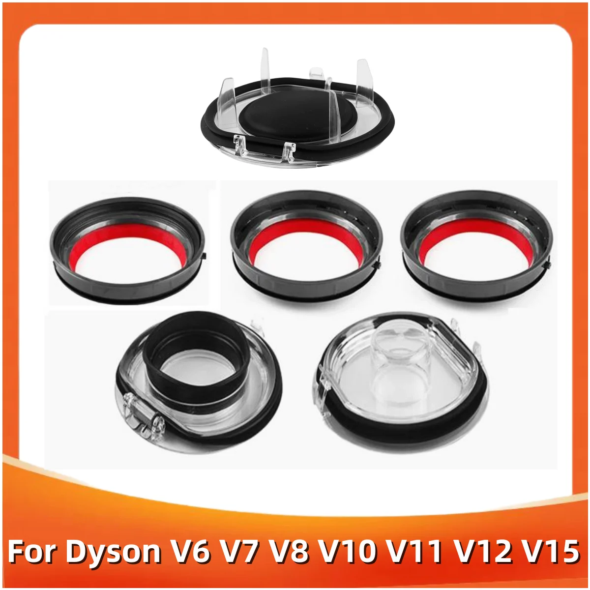 Bottom Lid For Dyson V6 V7 V8 V10 V11 V12 V15 Vacuum Cleaner-Top Fixed Sealing Ring Of Dust Bin Replacement Dust Collection Part