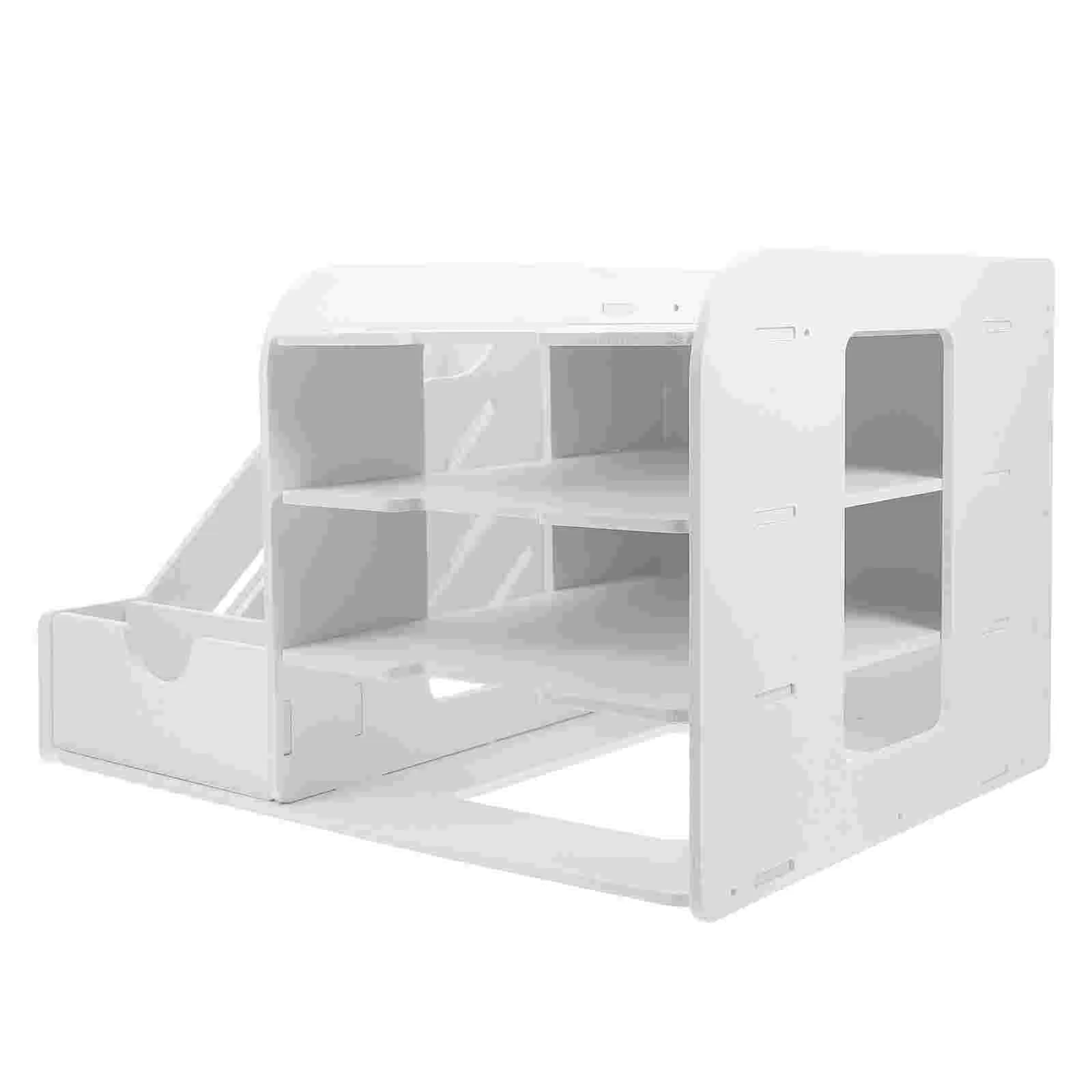 Multi-layer File Rack Magazine Holder Office Desks Storage Pvc Trays Stackable Shelf Paper Organizer