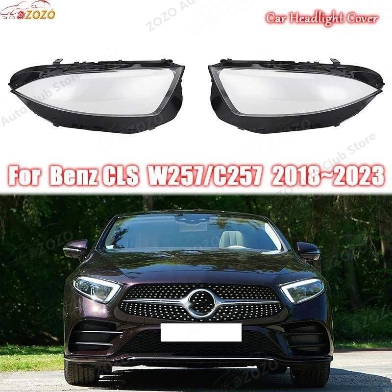 

For Mercedes-Benz CLS W257 C257 2018 2019 2020 2021 2022 2023 Car Headlight Cover cap dust cover for headlights car accessories