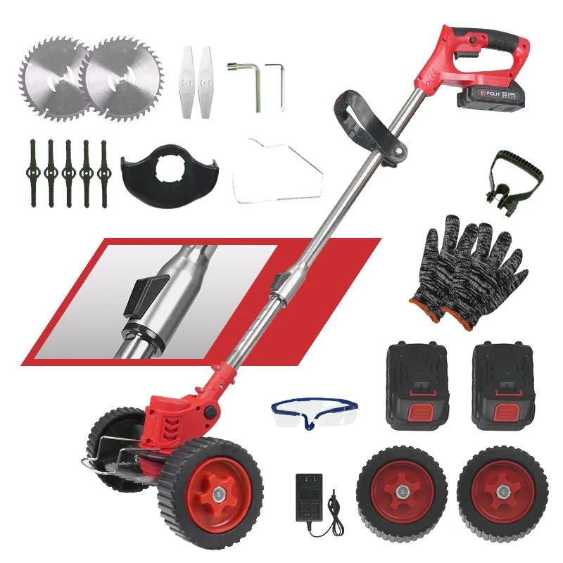 Supporto OEM/ODM Tagliabordi elettrico a batteria 21V con tagliabordi Alimentato a batteria con 3 tipi di lame