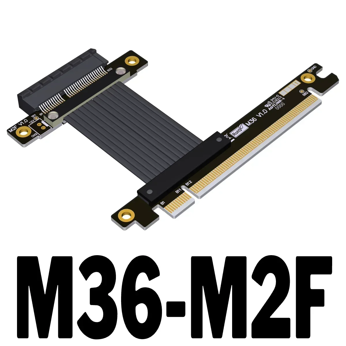 Imagem -03 - Adt Novo Pcie Riser 4.0 Pci Express x4 Cartão para X16 Slot Riser Extensor Adaptador Pci-e 4x Fêmea para 16x Macho Cartão Gen para Gpu Ssd