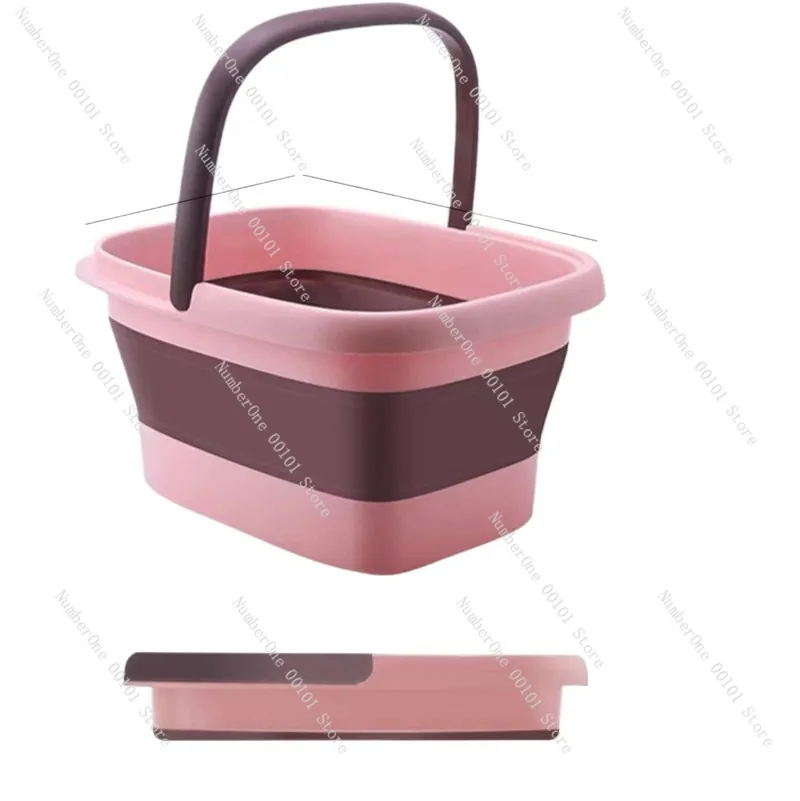 Foldable Foot Bath Tub Deep Large Plastic Foot Soaking Bucket Portable Household Spa Basin Calf High Design Travel Storage