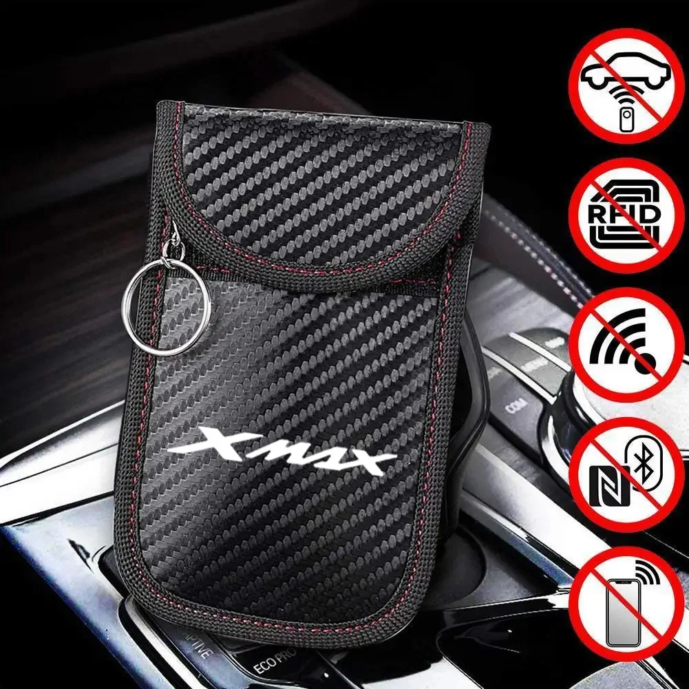 For YAMAHA XMAX 300 250 125 Xmax300 Xmax250 Xmax125 Car Key Signal Blocker Case Faraday Cage Fob Pouch Keyless RFID Blocking Bag