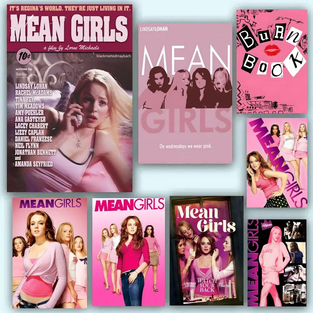 M-Mean Girls Movie Poster Room Decor Home Wall Art Printing Waterproof Garage Bed Room Posters Gift
