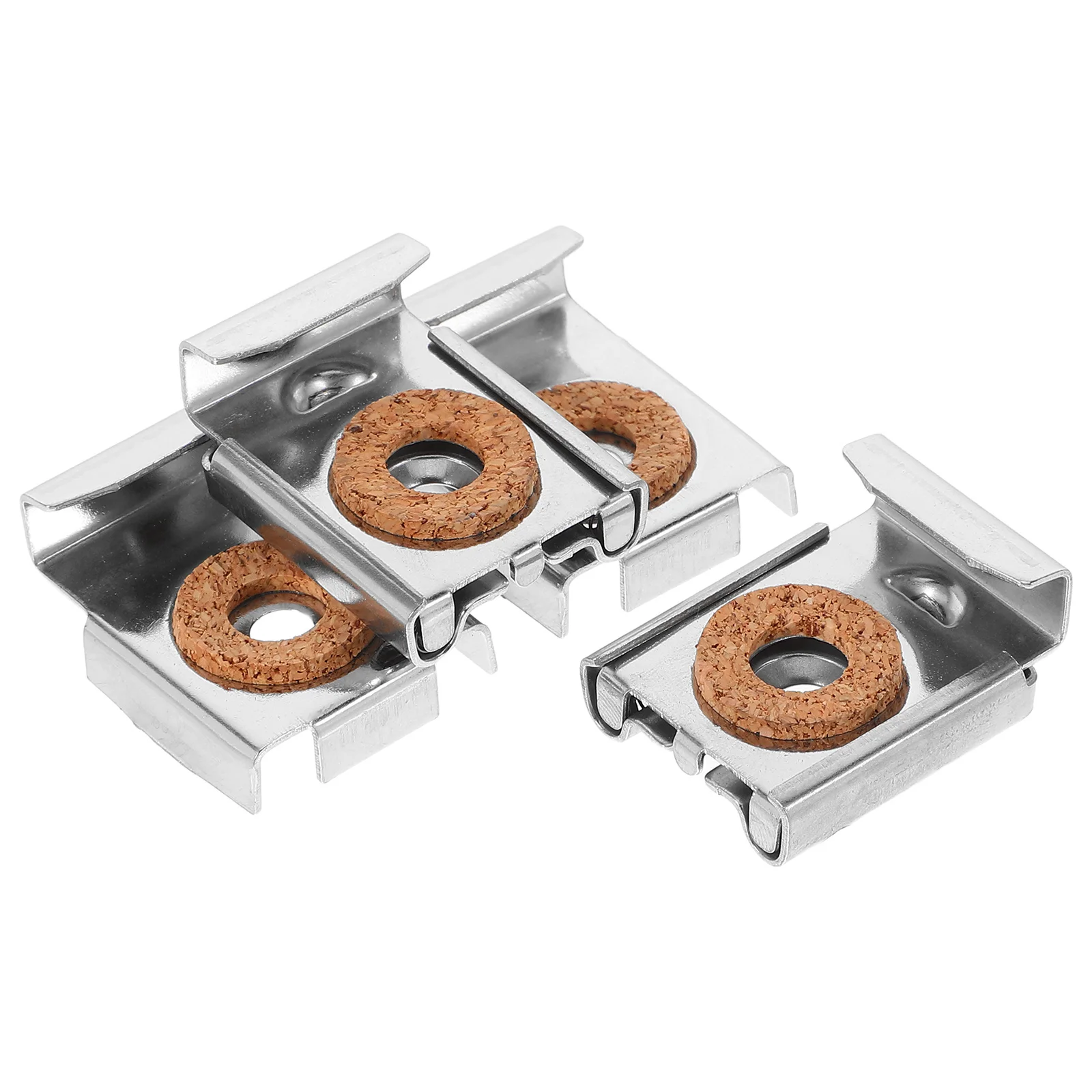 

1Set Square Stainless Steel Mirror Clips Frameless Mirror Mounting Hardware Heavy Duty Brackets for Home Office Commercial