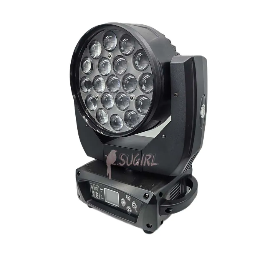 0 Tax  8Pcs 19x15W Led Moving Head Zoom Lyre Wash Professionals Light RGBW Beam Perfect For Stage TV Theatre And TV Studio