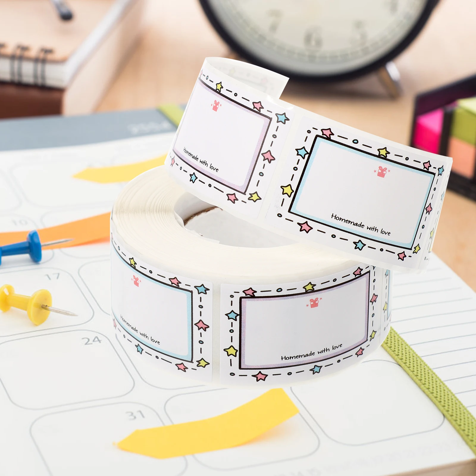 

500 Sheets Waterproof Oil-proof Stickers Blank Labels for Food Containers Students Multi-function Bottle Tags Strong Adhesive