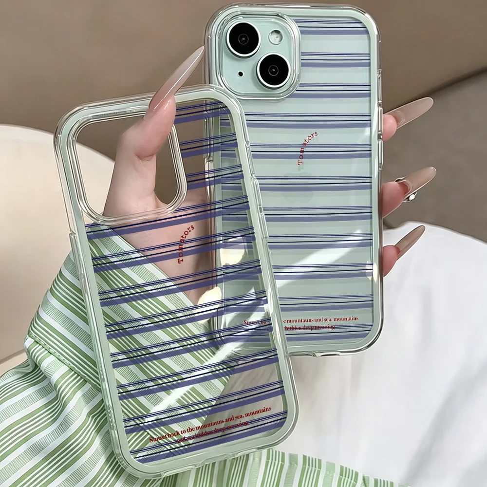 Kreative Streifen INS Handyhülle für Samsung Galaxy S26 Ultra S25 S24 edge s22 s23 Plus FE A57 A54 A55 A16 A35 A36 A37 5G Cover – Detail 5