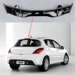 High Quality ABS Plastic For Peugeot 308 2007 2008 2013 Spoiler Carbon Fiber Look Hatchback Roof Rear Wing Body Kit Accessories