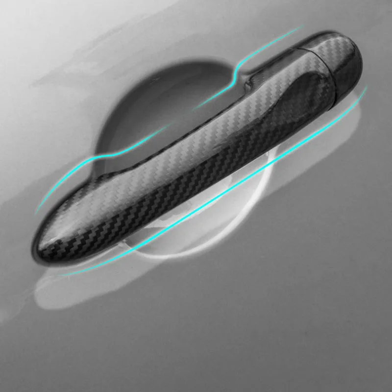 For Renault Captur Kaptur Samsung QM3 2013 2014 2015 2016 2017 2018 2019 2020 Carbon Fiber Car Door Handle Cover Accessories