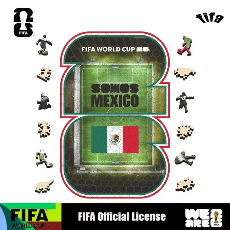 

2026 FIFA World Cup Mexico Football Stadium Poster Jigsaw Puzzle 8.2*12.5in Unique Shaped Challenging Wooden Puzzle Gift ForFans