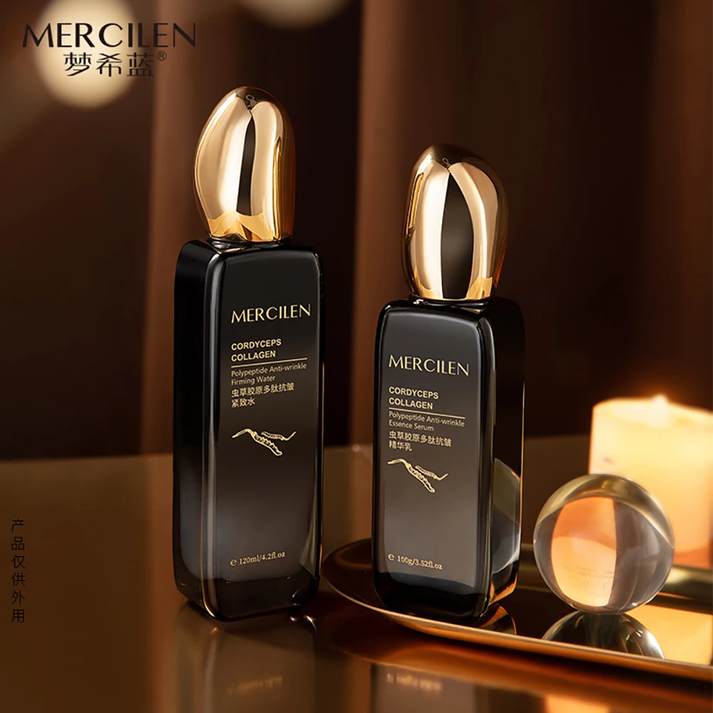 

Cordyceps Peptide Improve Rough Face Skincare Sets Brighten Firming Lifting Facial Contour Promote Collagen Empower Elasticity