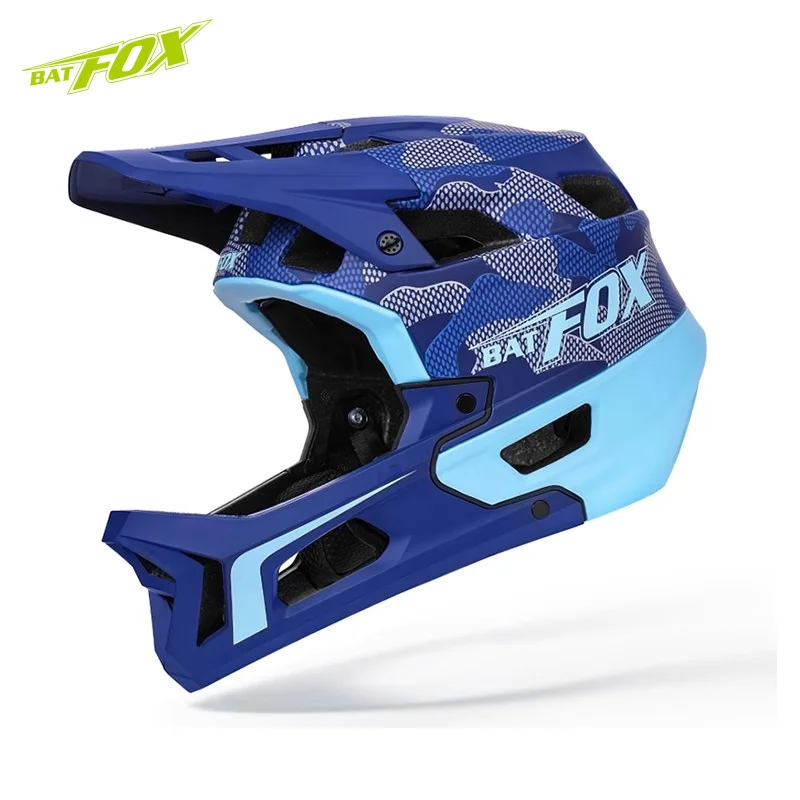 

BATFOX Full Face Mountain Bike Helmet MTB DH Downhill Gymkhana PC Shell Exceeds Safety Standard EN1078 Cycling Helmet Adults