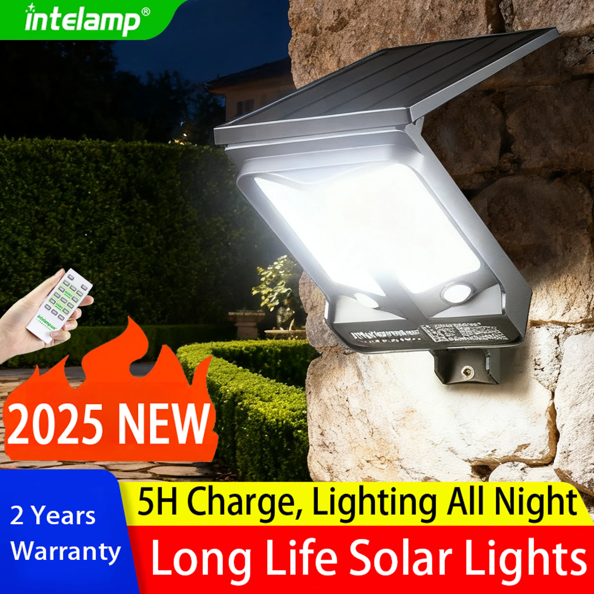 

2025 New Super Bright 99LED Solar Lamp Outdoor Garden Solar Led Light Waterproof Sunlight Powered Spotlight with Motion Sensor