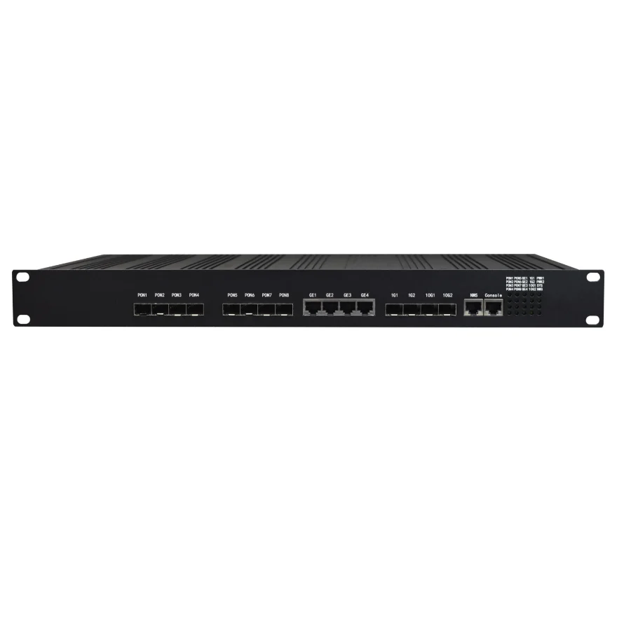 

Industrial 8 Port GPON OLT Device 4 Gigabit Ethernet 21G SFP 210G SFP Uplink Transmission Equipment