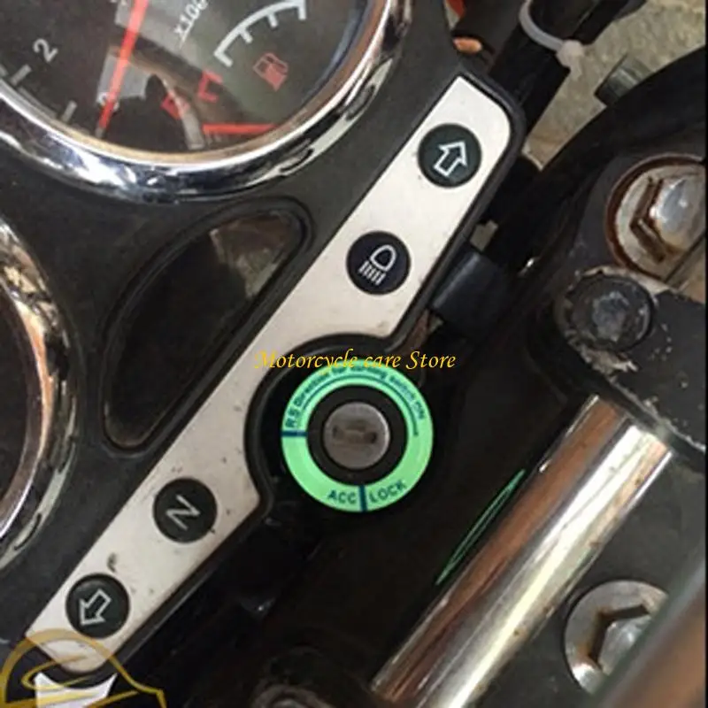 U75F Car Motorcycle Glow for Key Ring Hole Sticker Lumunous Ignition Switch Cover Dec