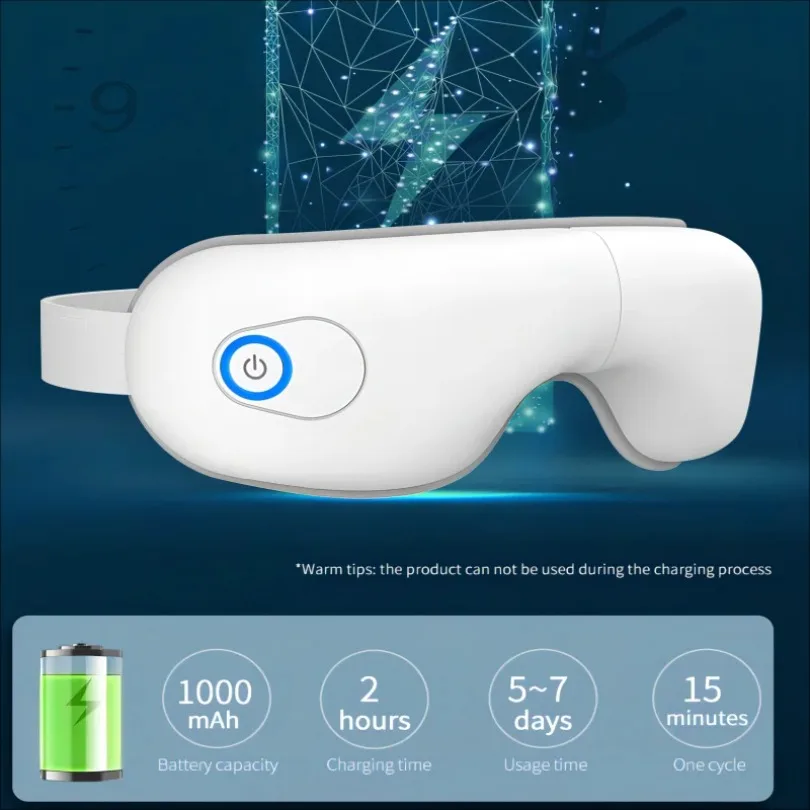

Eye Massager 4D Smart Airbag Vibration Eye Care Instrument Hot Compress Bluetooth Eye Massage Glasses Fatigue Pouch & Wrinkle