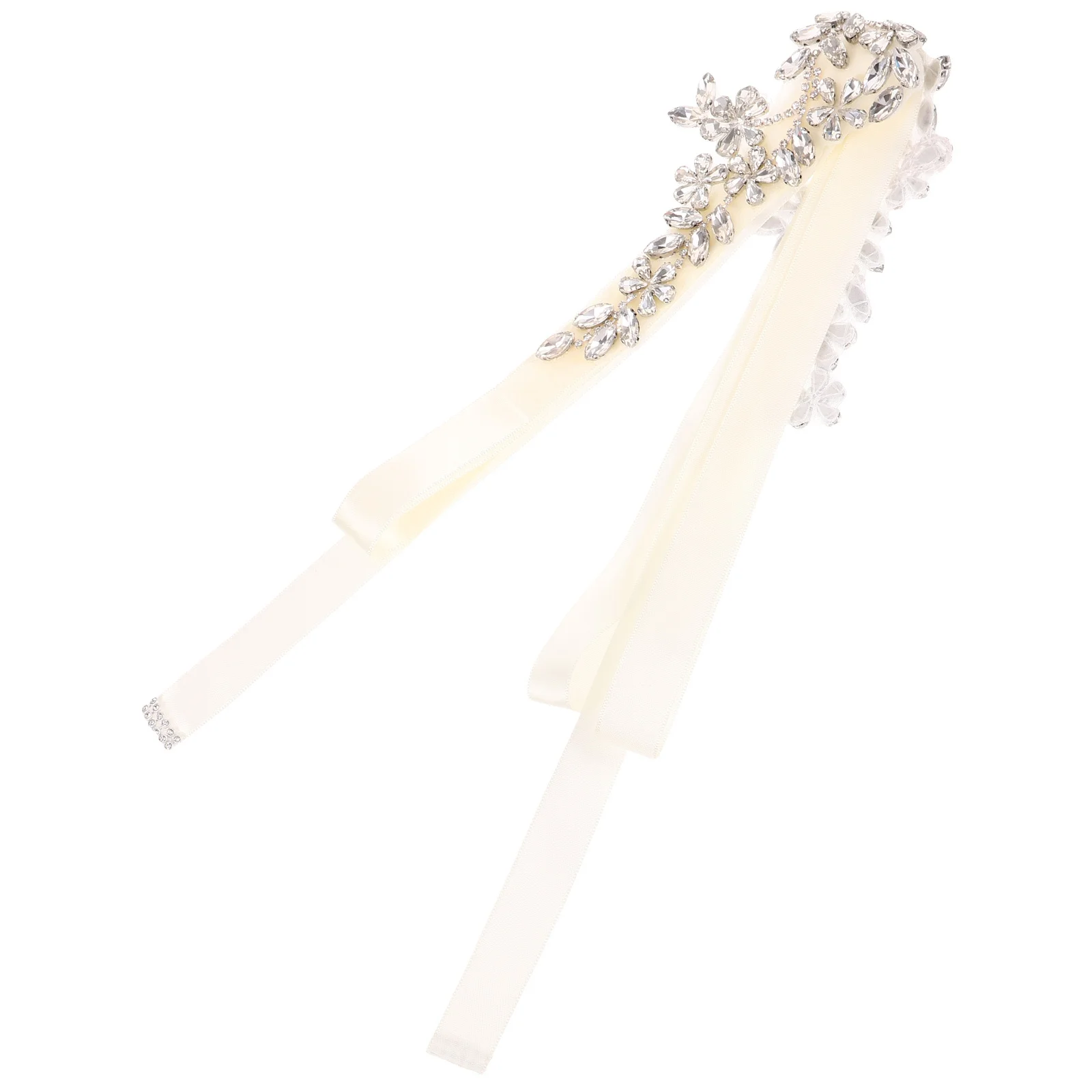 حزام الزفاف حجر الراين تألق فستان الزفاف وشاح أنيق إكسسوار الزفاف لثوب الزفاف مناسبة رسمية حزام وشاح زهرة