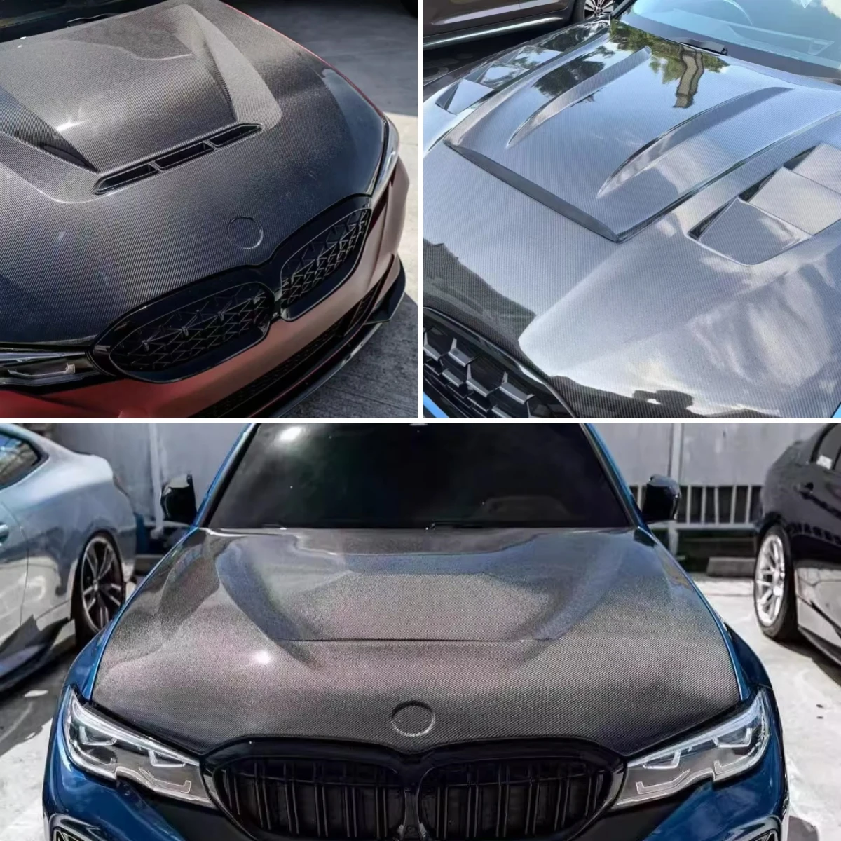 

Carbon Fiber Engine Cover for BMW 3 series G20 G28 modified Bonnet Hood scoop Car Accessories