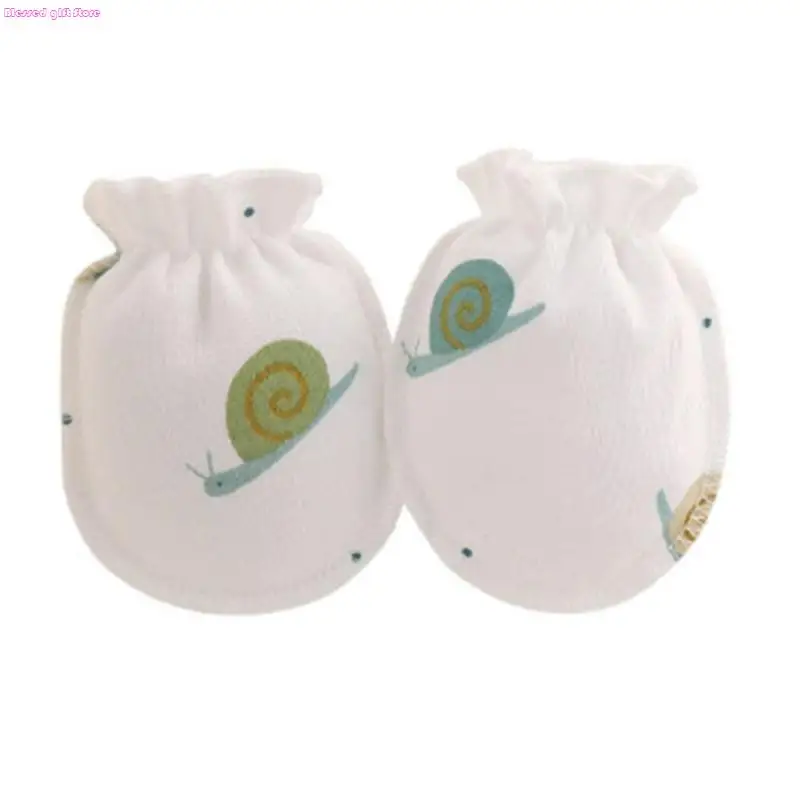 D0JC Newborn Protective Gloves Baby Cotton Mittens Scratchproof Gloves Baby Product