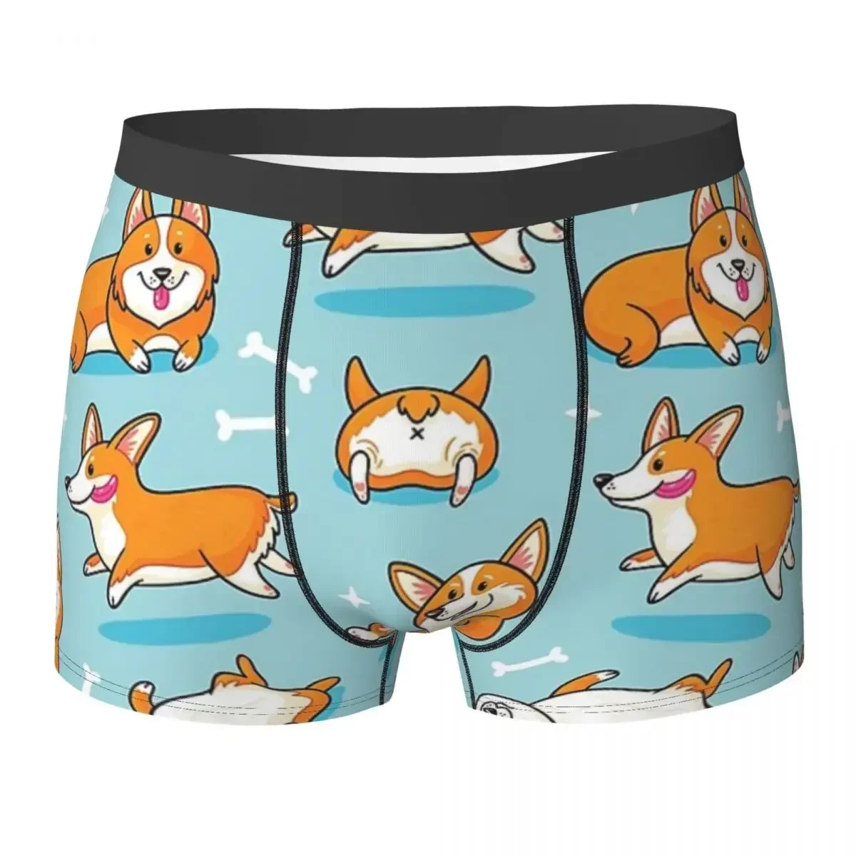 

Boxer Underpants Shorts Corgi Panties Men Ventilate Underwear for Homme Man Boyfriend Gifts