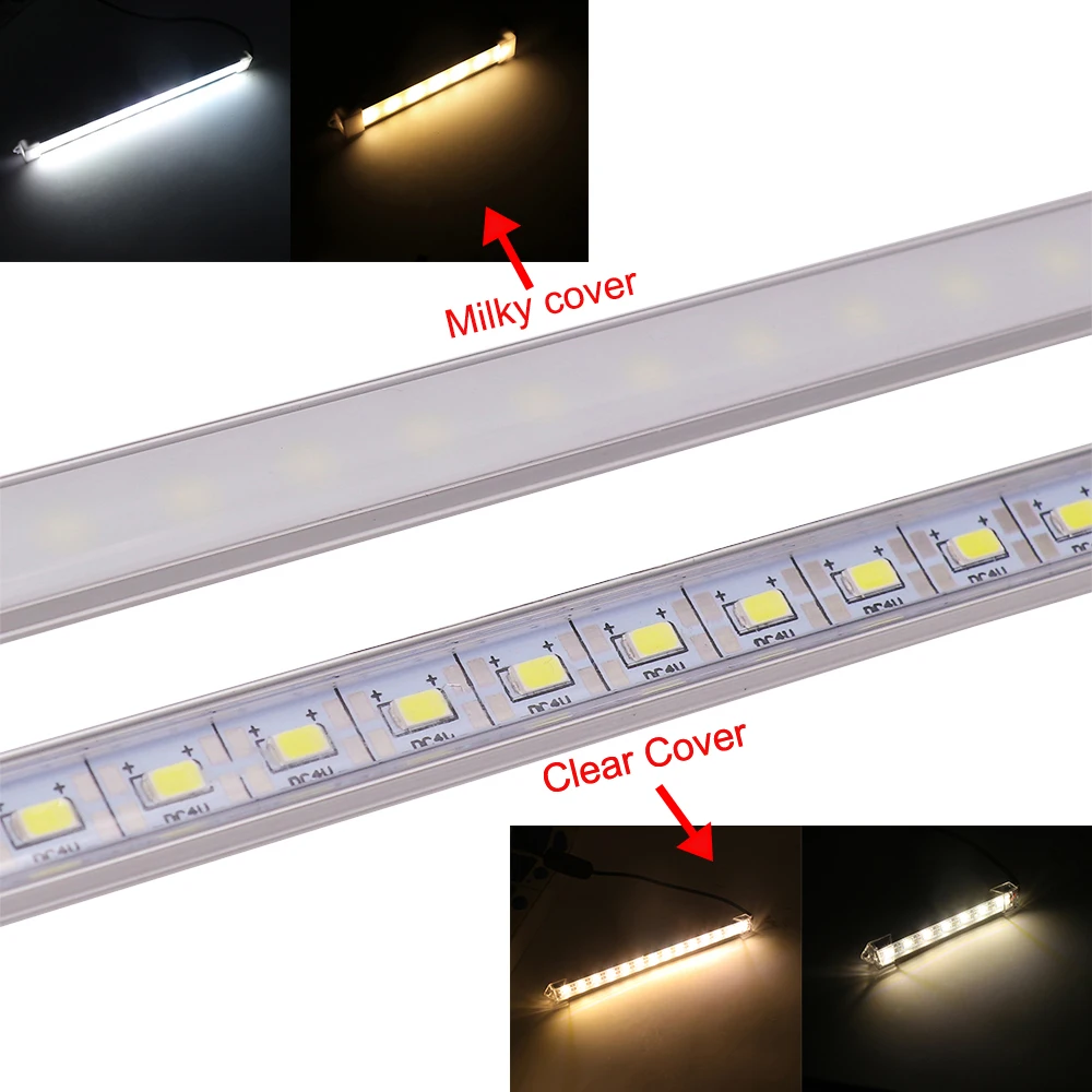 5V 5630 światła typu LED Bar USB zasilany sztywna listwa Led mleczny/przezroczysty pokrowiec LED Bar światło dla domu szafki kuchenne oświetlenie