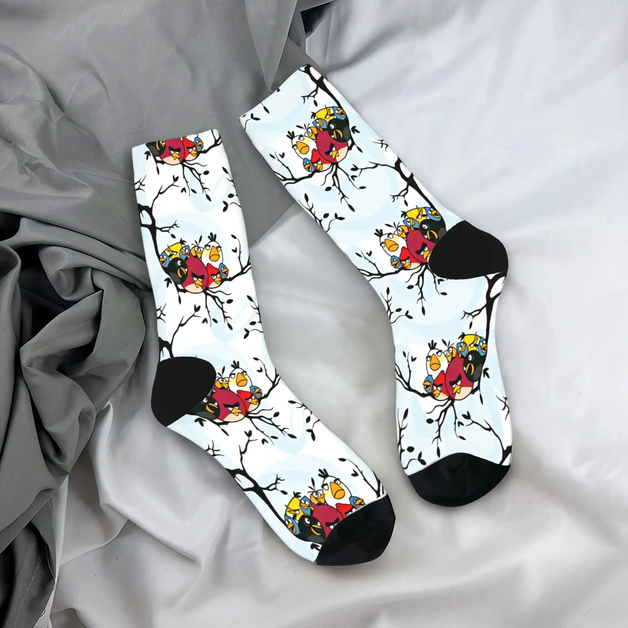Birds Game Socks Spring  Stockings Gothic Adults Men Quality Socks Graphic Climbing Anti Skid Socks