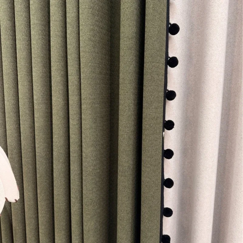 French medieval simple blackout finished curtains, French light luxury household