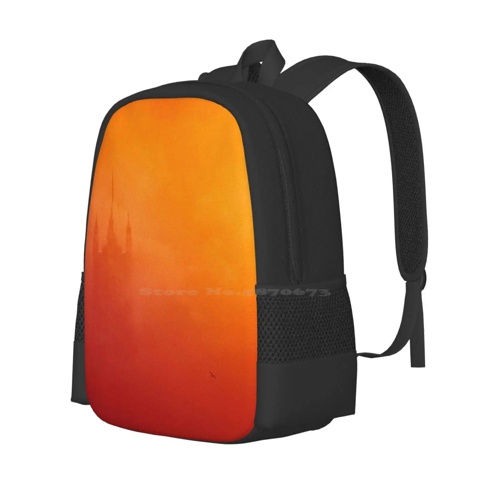 The Big Smoke Hot Sale Schoolbag Backpack Fashion Bags Redtree Parliament Thames River Morning Urban Landscape Misty London