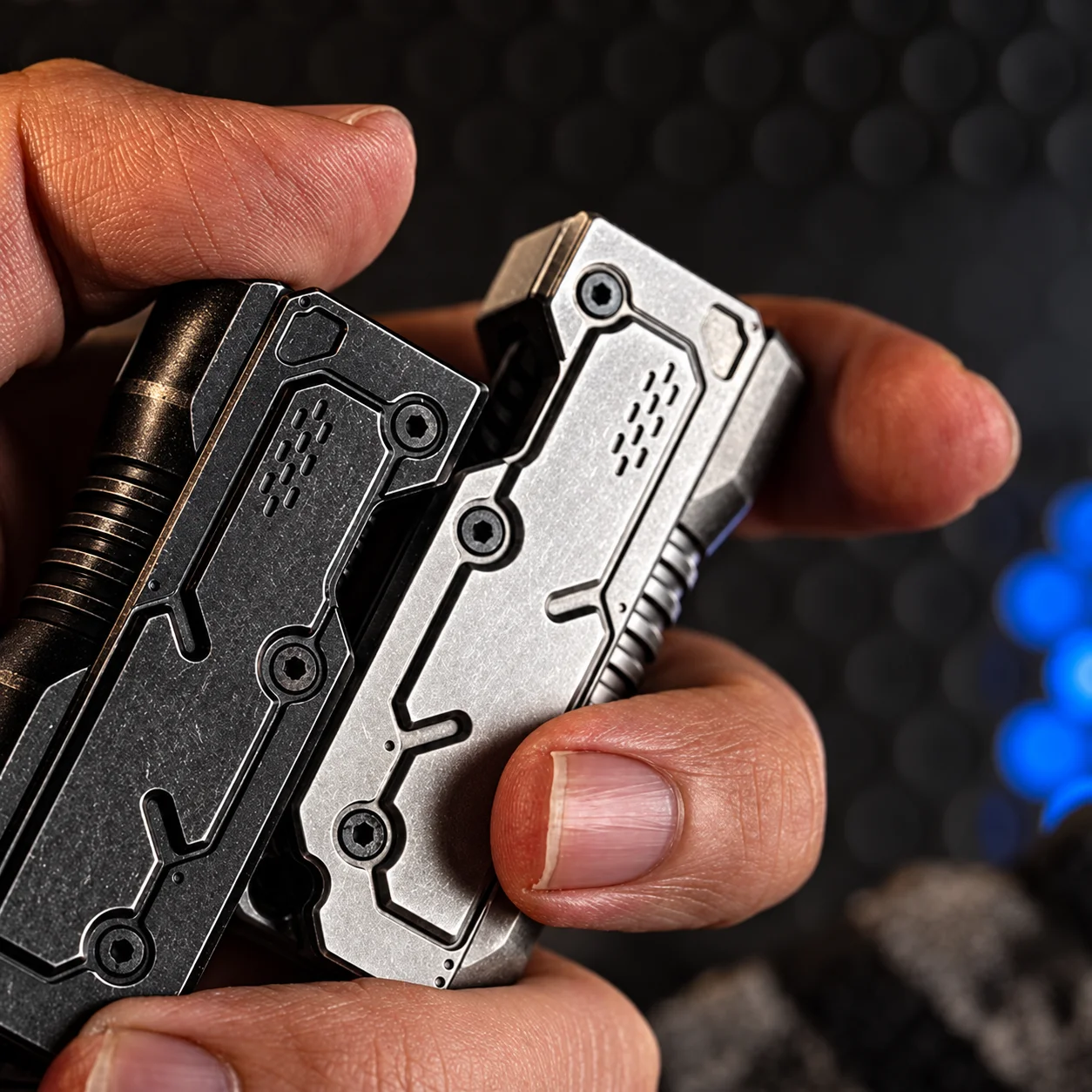 Metal EDC Fidget Push Slider Tactical Mechanical Toy with Smooth Bolt Action Portable Pocket Haptic Decompression