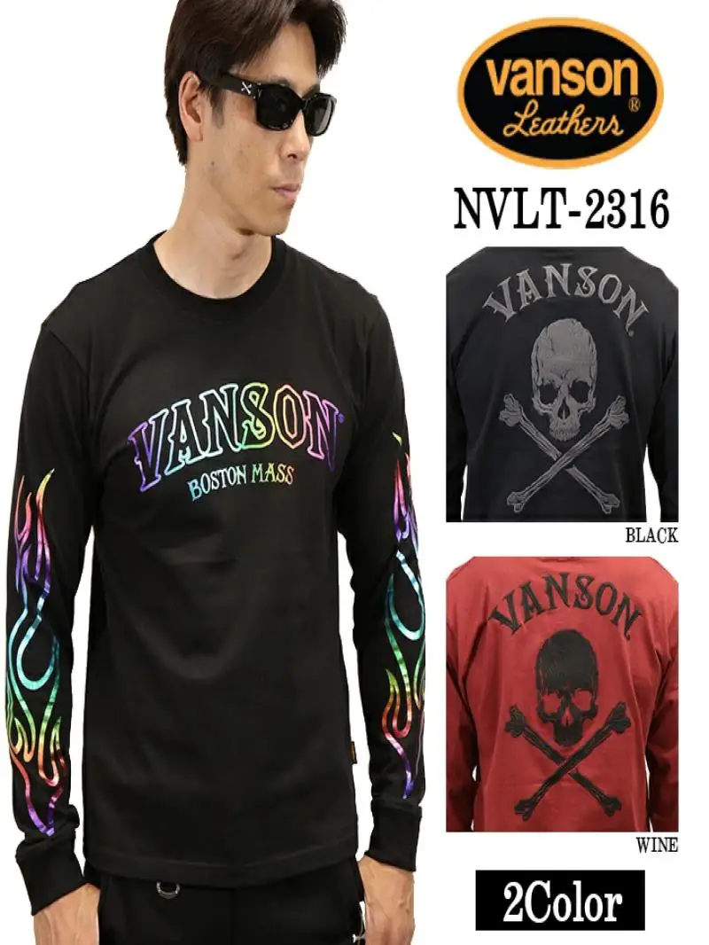 

Vason Retro Embroidered Cotton Long Sve T-irt Classic Skull Flame Hotrod Motorcycle Tee Casual round Ne Top