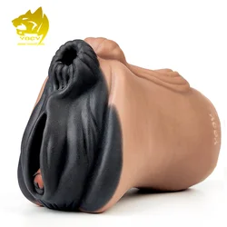 YOCY Men Masturbator Fetish Animal Horse Dual Channel Lifelike Vaginal Anal Soft Silicone Adult Goods for Men Sucking Machine