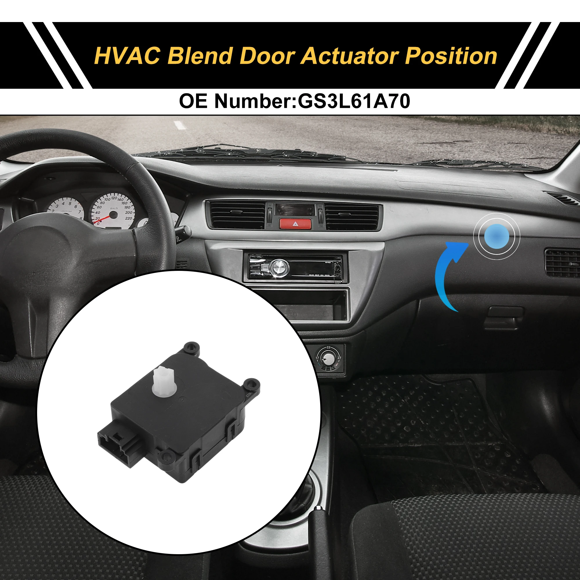 

UXCELL HVAC Heater Blend Door Actuator for Mazda 6 2008-2013 No.GS3L61A70