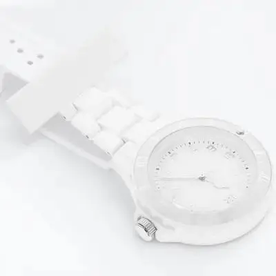 1pc 発光ポケット看護師医師用防水チェストウォッチグローポインターポータブルクォーツ看護時計クリップオンフォブブローチ