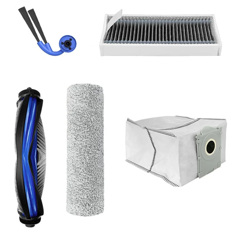 ABUS-For ECOVACS Deebot X9 Pro Omni/X9 Pro Robot Vacuum Cleaner Replacement Main Side Brushes HEPA Filters Dust Bags