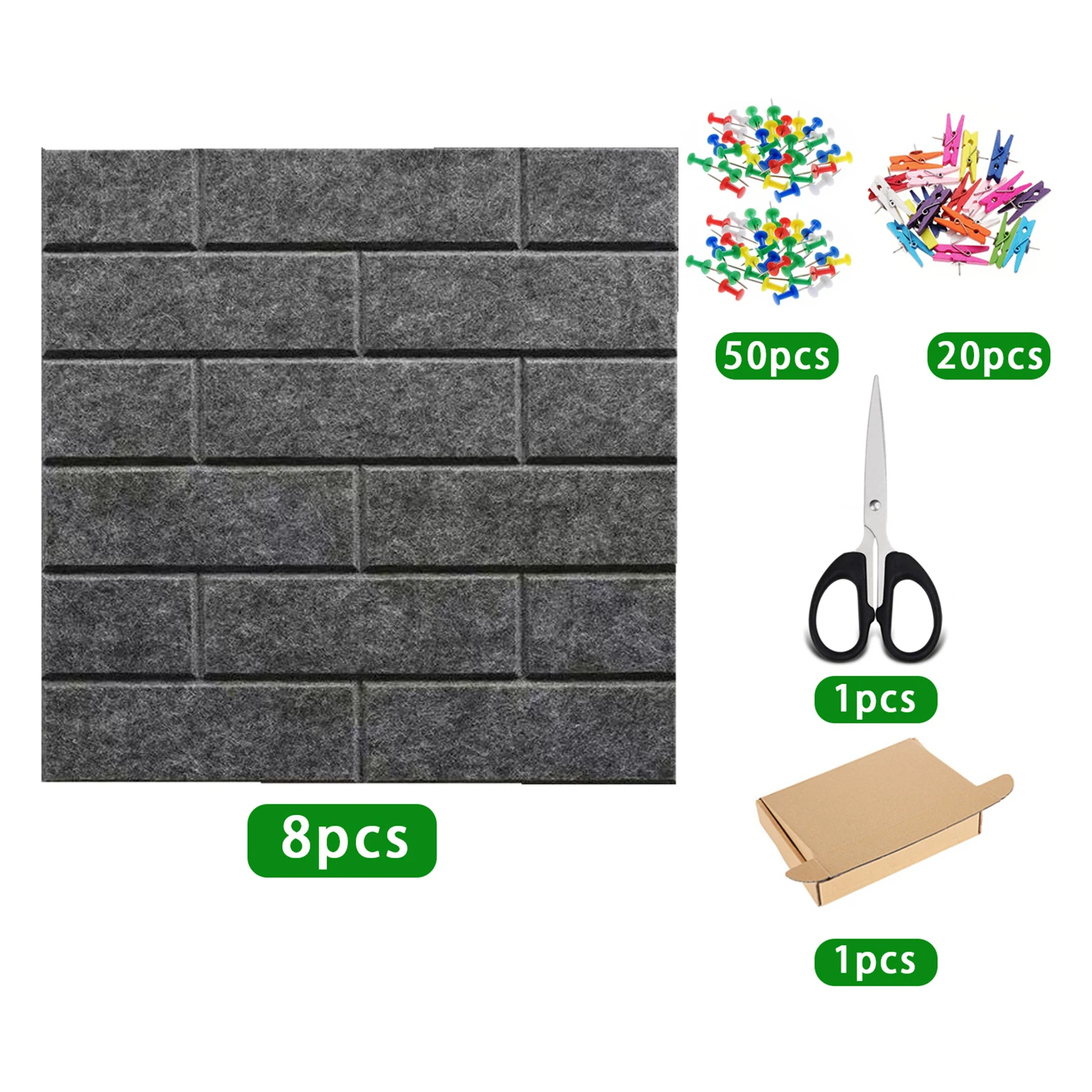 

Felt Bulletin Cork Board Tiles 20x20 Fabric Corkless Memo Pinboard for Kids and Adults Schedules