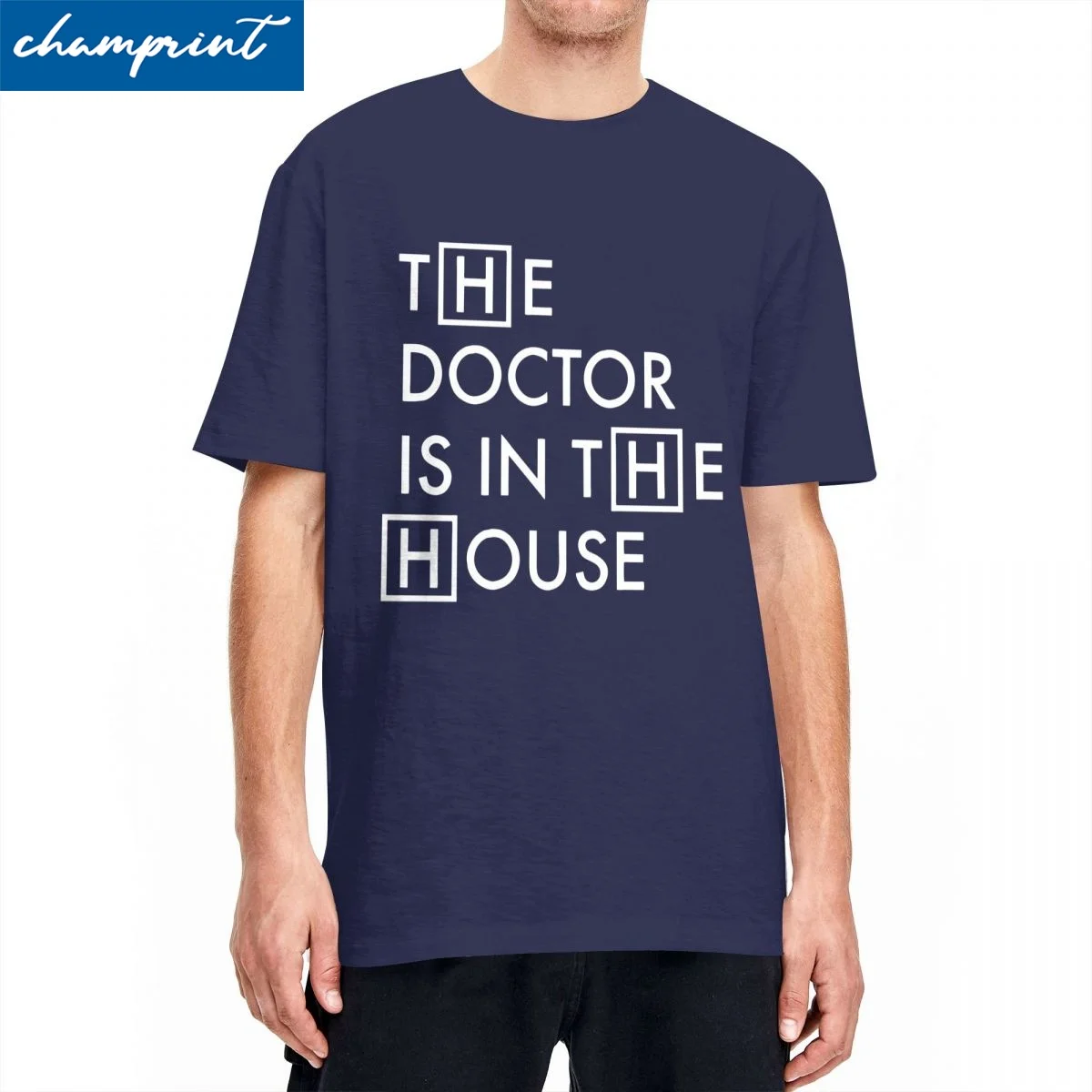 Funny The Doctor Is In The House T-Shirt for Men Women Crew Neck Cotton T Shirt House MD Gregory Doctor  Tees Plus Size Clothing