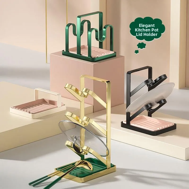 

Многофункциональный настенный органайзер для кухни: держатель для ножей, крышек и ложек, без сверления