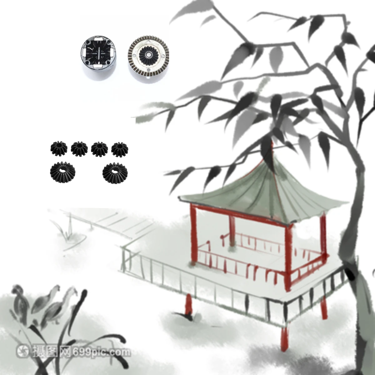 

GPM Harden Steel F/C/R Diff Bevel Gear & Pinion Gear ARRMA 1/8 Kraton Outcast 6S BLX-ARA106060