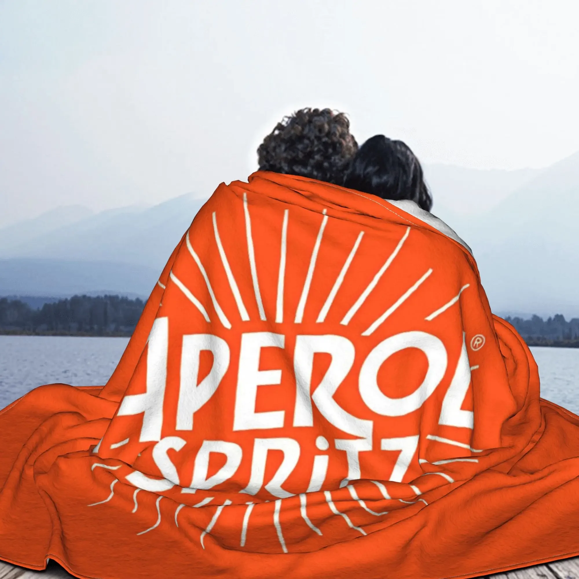 Aperols Spritz Flanelldecken, lustige Überwurfdecken für Sofa, Bettwäsche, Lounge, 125 x 100 cm, dünner Plüschdecken