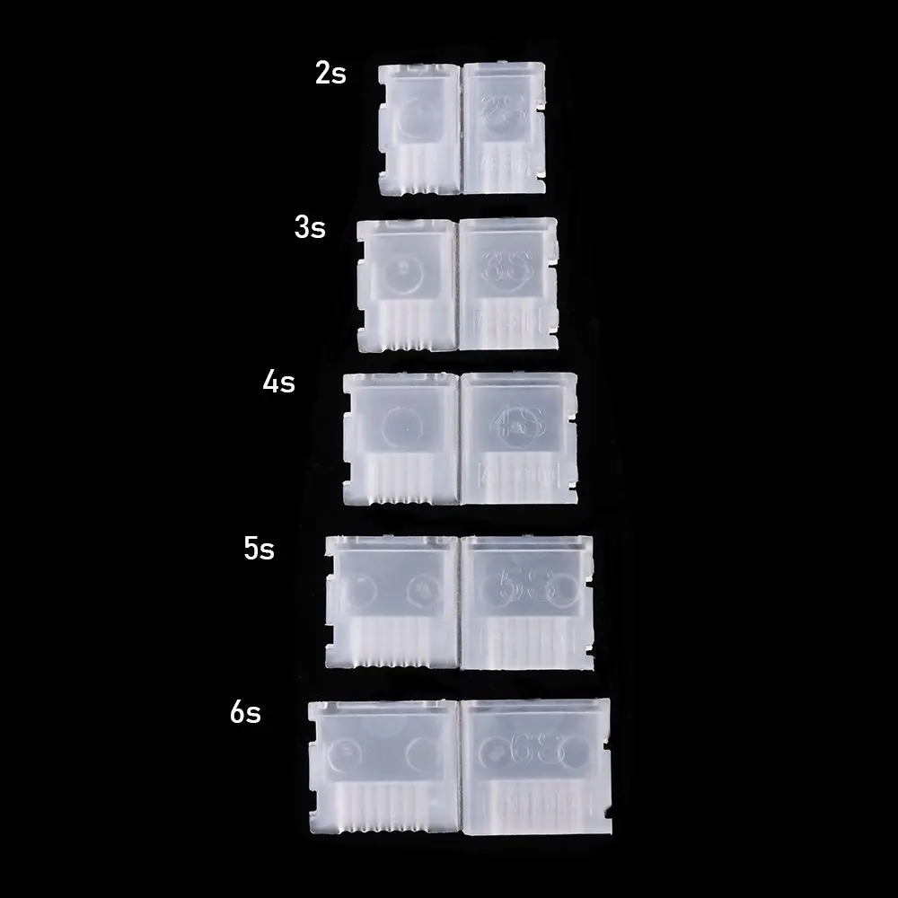 5 uds 2S 3S 4S 5S 6S AB JST-XH protección de cabeza equilibrada protectores de enchufe de equilibrio plástico transparente AB Clip Protector de conector de clavija