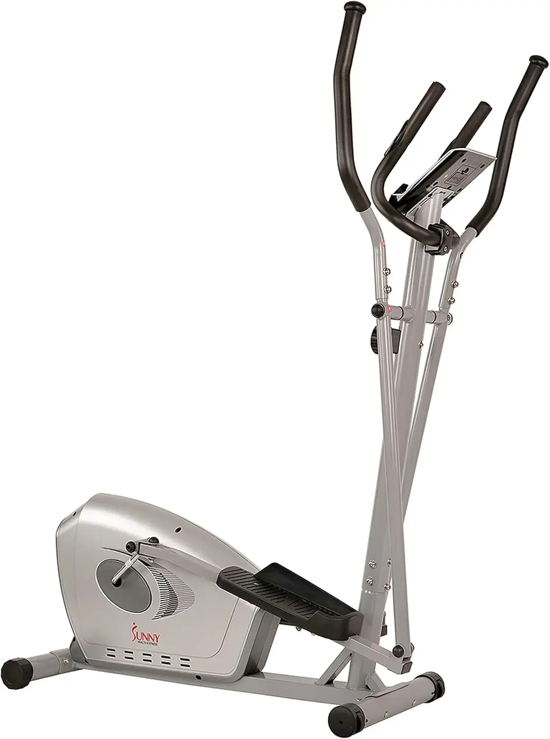 Fitness Magnetic Elliptical Machine with LCD Performance Monitor, Pulse Sensor, Floor Stabilizers, Low-Impact, Fu