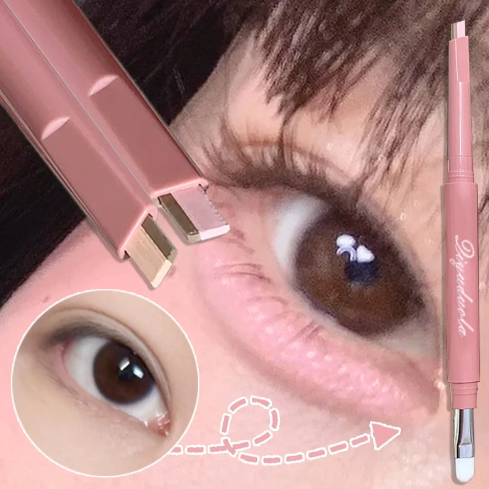 Lápiz iluminador Aegyo Sal, resistente al agua, Natural, de doble Color, gusano de seda tumbado, resaltador debajo de los ojos, lápiz de sombra, maquillaje de contorno de ojos