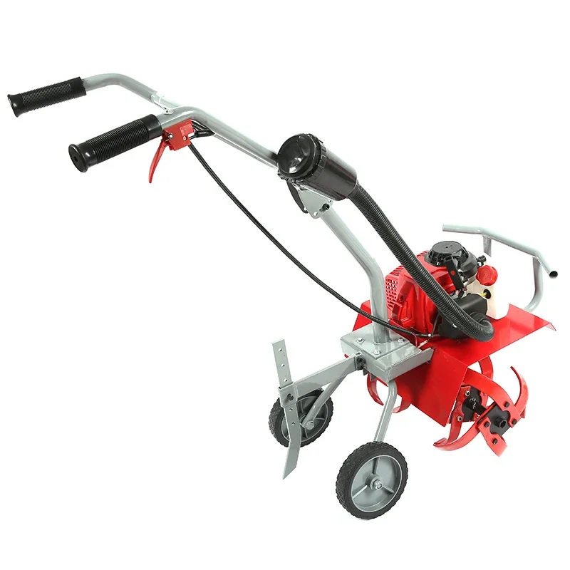 Heavy  2 Stroke Engine New CE 62CC Big Power Garden Tiller Weeder Petrol Professional Hand Push Tiller Weeder Cultivator