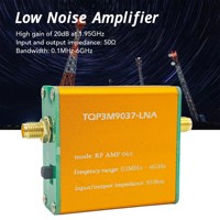 Low Noise Amplifier Module 20dB High Gain LNA Metal 0.1MHz6GHz Full Band RF SMA Head for Remote Control Receiver for FM Radio