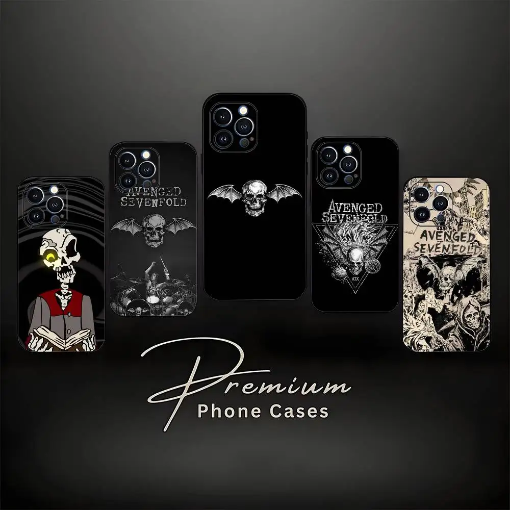 

A-Avenged Sevenfold Phone Case For iPhone 17,16,15,14,13,12,11 ,Pro Max,XS,X,XR,SE,Mini,8,7,Soft Silicone Black Cover