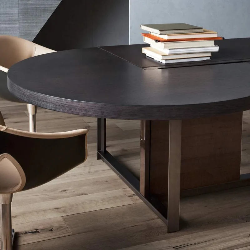 Italian minimalist desk high-end living room modern light luxury boss desk long table computer desk